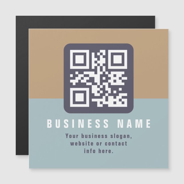 Modèle de code QR moderne éditable | Couleurs atté (Devant / Derrière)