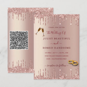 Modèle de code QR rose Gold
