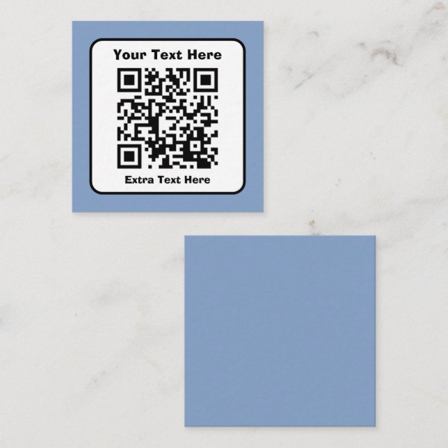 Modèle de code QR scannable avec texte modifiable (Devant / Derrière)
