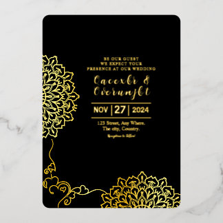Modèle de conception de carte d'invitation de luxe