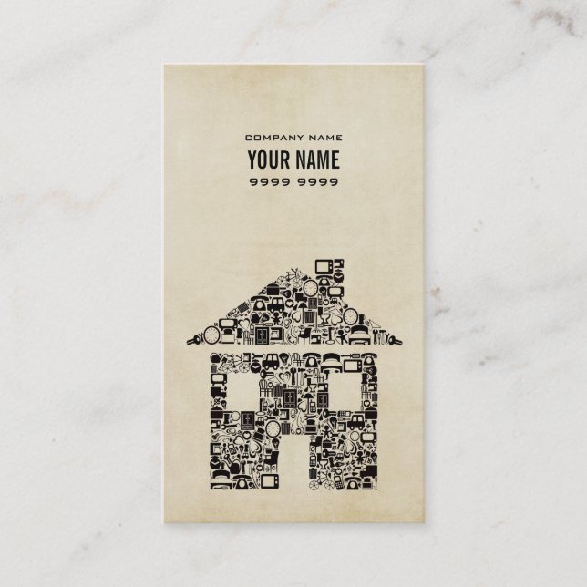 Modèle de construction moderne Carte de visite (Devant)