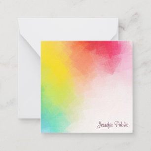 Modèle de couleurs arc-en-ciel monogrammes manuscr