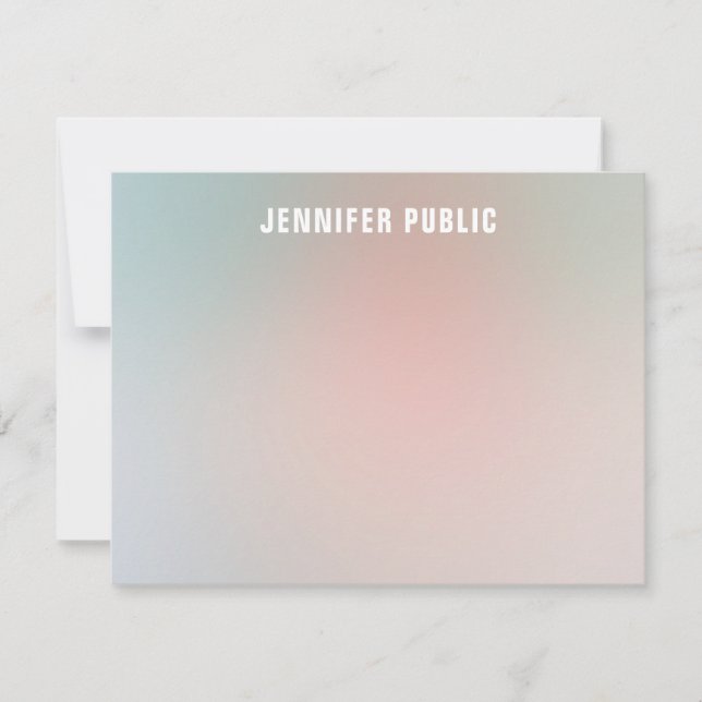 Modèle de couleurs élégantes de script monographiq (Devant)