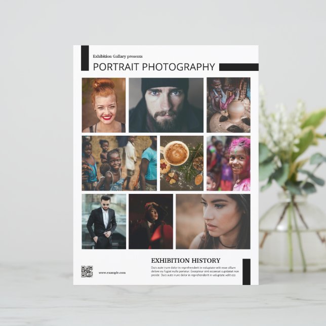 Modèle de dépliant d'exposition de photographie (Debout devant)
