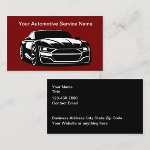 Modèle de design des Cartes de visite automobiles