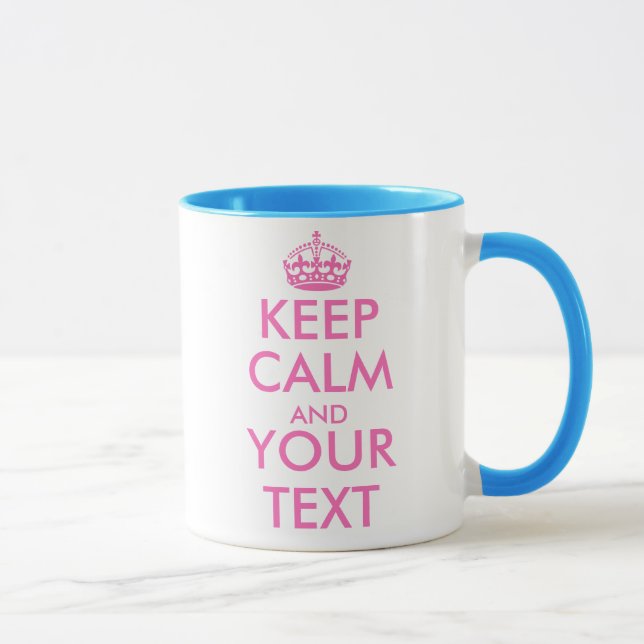 Modèle de design pour mug Pink Keep Calm | Personn (Droite)