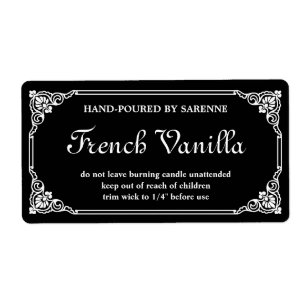 Modèle de Étiquette de bougie frontalière français