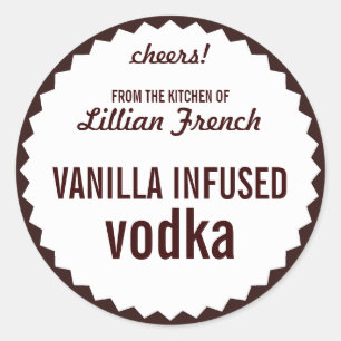 Modèle de Étiquette de bouteille vanille Infused V