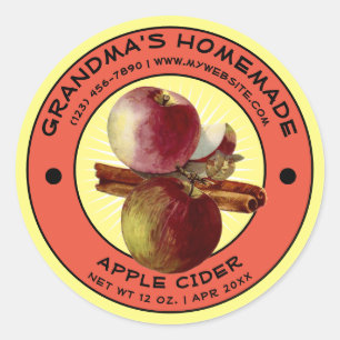 Modèle de Étiquette de cidre de pomme maison vinta