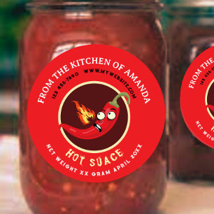 Modèle de Étiquette de sauce chaude maison rétro