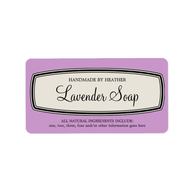 Modèle de Étiquette de savon vintage (Devant)
