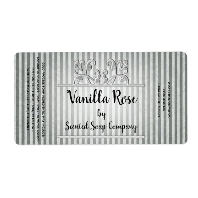 Modèle de Étiquette de savon vintage à froid (Devant)