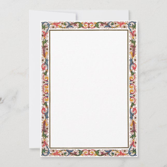 Modèle de faire-part de mariage à la date italienn (Devant)