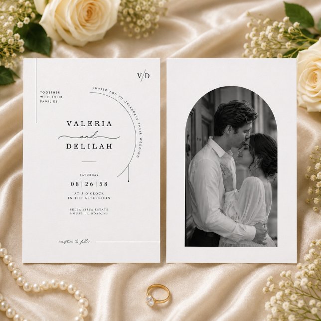 Modèle de faire-part de mariage à l'arche éditoria (Créateur téléchargé)