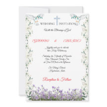 Modèle de faire-part de mariage chrétien élégant