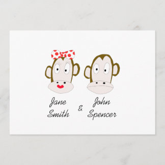 Modèle de faire-part de mariage de singes