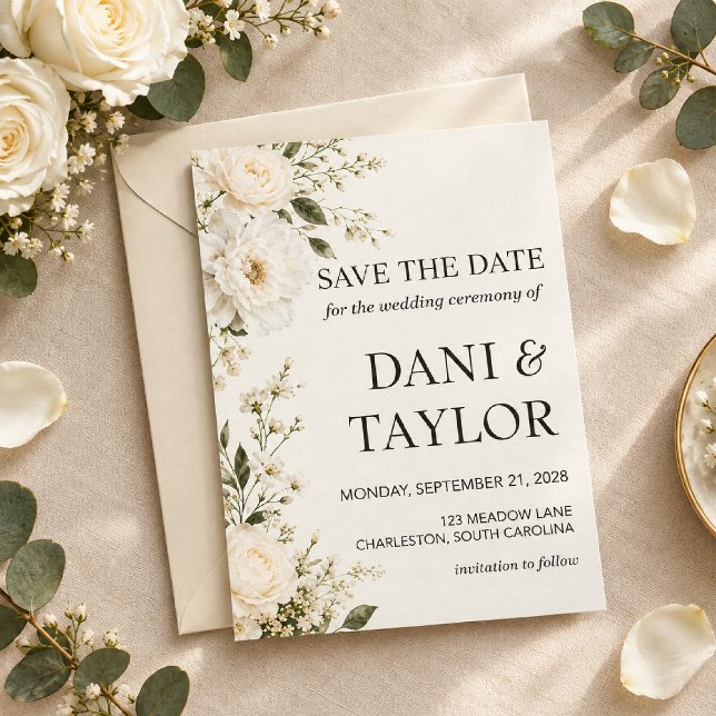 Modèle de faire-part de mariage floral modifiable (Créateur téléchargé)