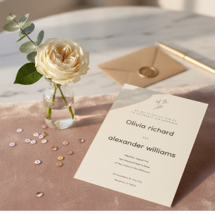 Modèle de faire-part de mariage minimaliste
