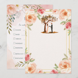 Modèle de faire-part de mariage personnalisable et
