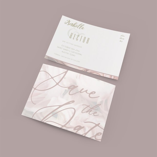 Modèle de faire-part de peonies à date fixe (Créateur téléchargé)