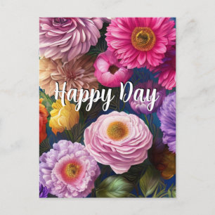 Modèle de fleurs mixtes de texte personnalisé 6 co