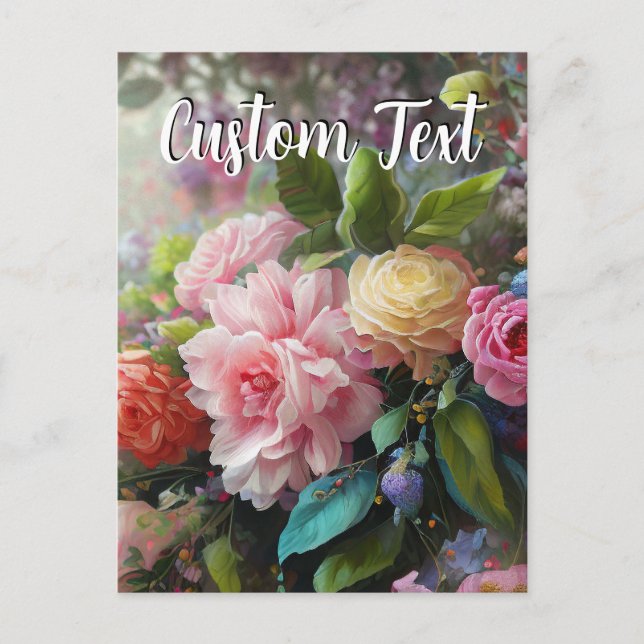 Modèle de fleurs mixtes texte personnalisé 7 coule (Devant)