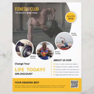 Modèle de flyer de gym fitness