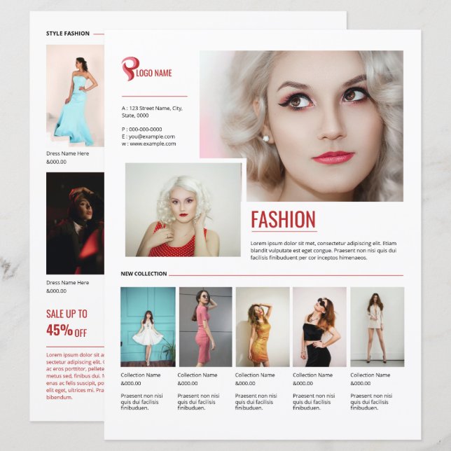 Modèle de flyer de promotion de produits de mode (Devant / Derrière)