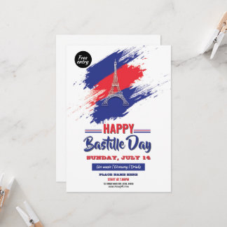 Modèle de flyer d'invitation à la fête de la Basti