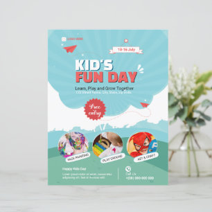 Modèle de flyer Kid's Funday