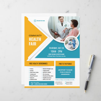 Modèle de flyer pour foire de la santé | Flyer d'é