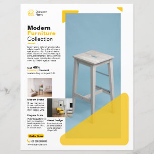 Modèle de flyer promotionnel pour meubles