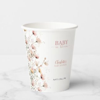 modèle de gobelets en papier floral à fleurs sauva