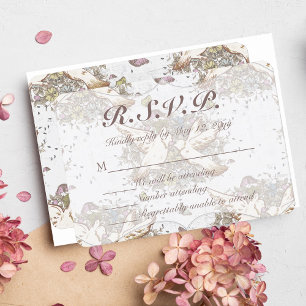 Modèle de jardin de colombe blanche pour RSVP de m