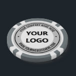 Modèle de jetons de poker avec logo et texte perso<br><div class="desc">Couleurs et polices personnalisées - Créez votre propre design Exemple de jetons de poker personnalisés et marqués à votre nom avec logo ou photo d'entreprise personnalisé et nom de site web ou texte personnalisé Tampon de conception promotionnelle de votre entreprise Modèle de jeton de poker / Cadeaux de poker avec...</div>