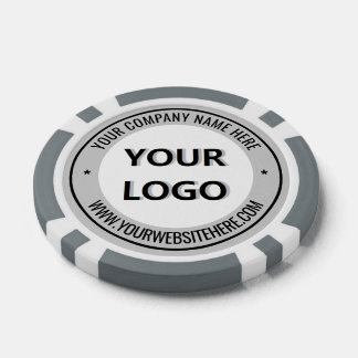 Modèle de jetons de poker avec logo et texte perso