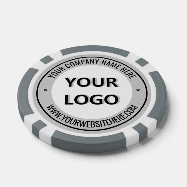 Modèle de jetons de poker avec logo et texte perso (Simple)