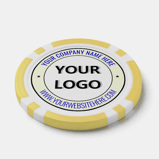 Modèle de jetons de poker avec texte personnalisé  (Simple)