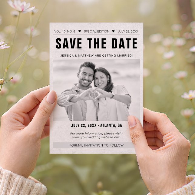 Modèle de journal pour annoncer une date Photo Gru (Créateur téléchargé)