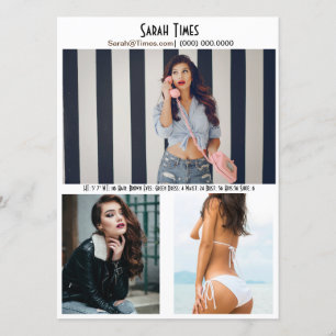 Modèle de la carte Comp de femme modèle