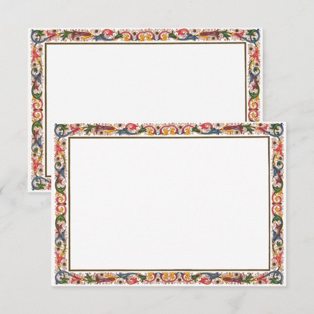 Modèle de la carte frontière italienne antique (Devant / Derrière)