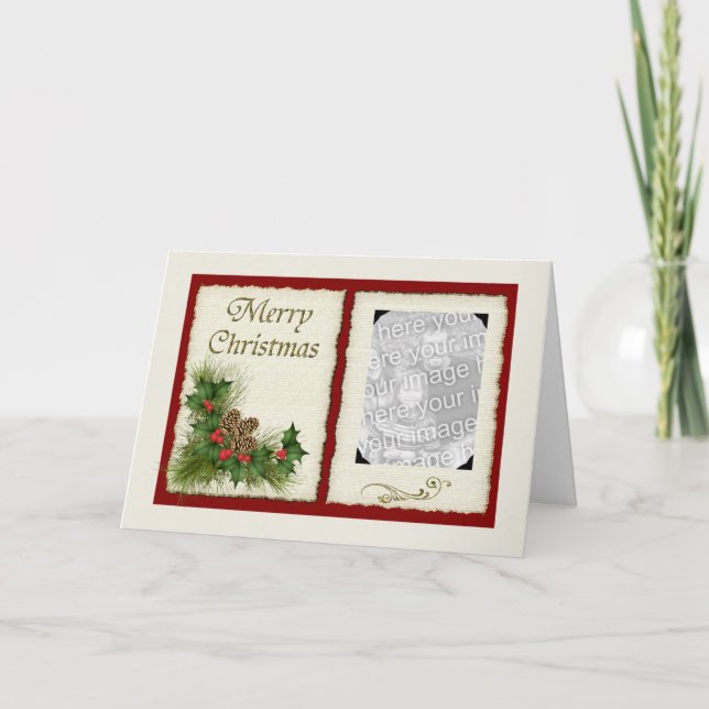 Modèle de la carte photo de Noël (Devant)