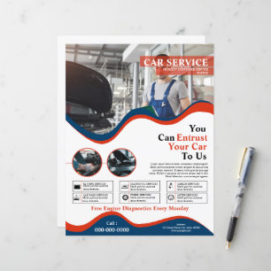 Modèle de la circulaire de service de voiture