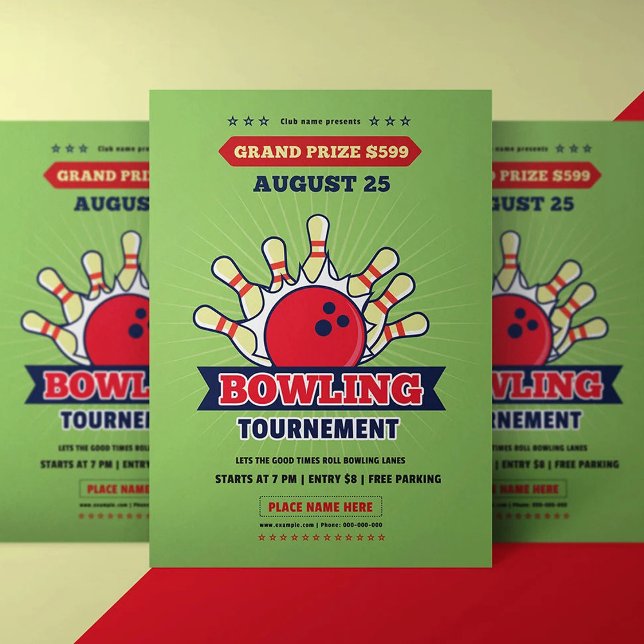 Modèle de la circulaire du tournoi de Bowlong (Créateur téléchargé)