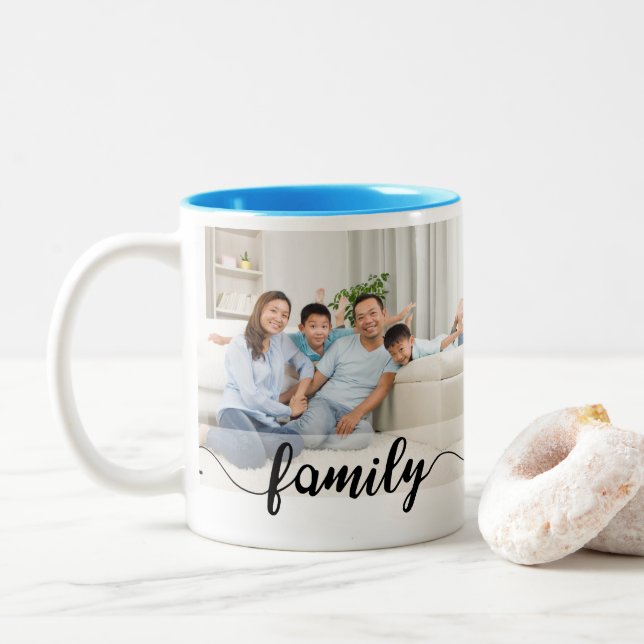 Modèle de la Mug Photo de la Réunion familiale  (Avec donut)