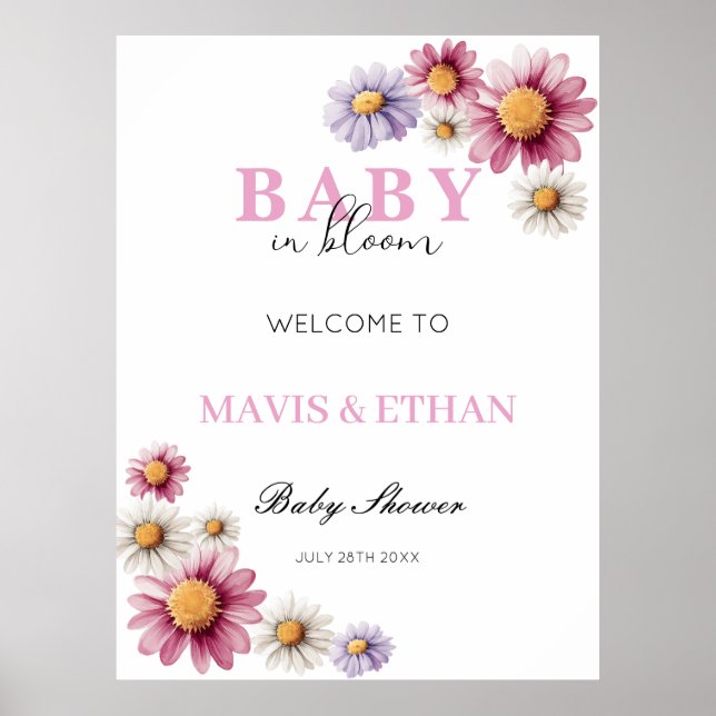 Modèle de l'affiche Affiche de bienvenue baby show (Devant)