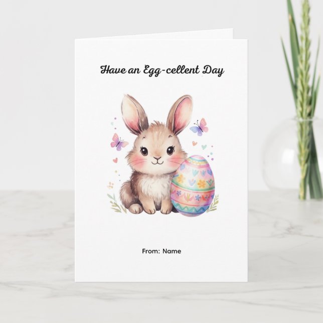 Modèle de lapin de Pâques de printemps (Devant)