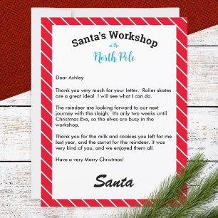 Modèle de lettre de Noël personnalisée du Père Noë