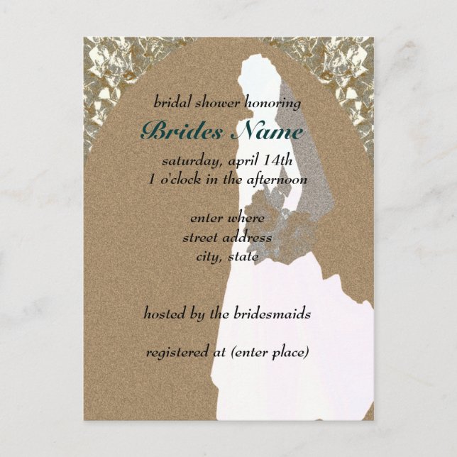 Modèle de l'invitation à la douche nuptiale (Devant)