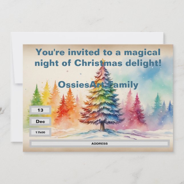 Modèle de l'invitation de fête de Noël (Devant)